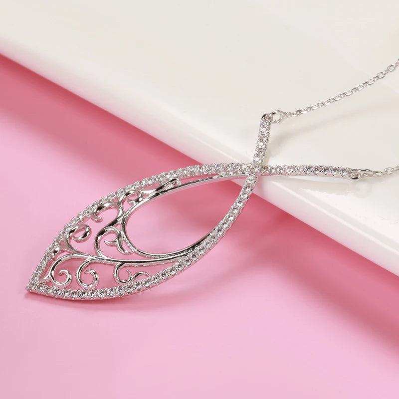 New Tibetan Silver Necklace for Women Micro Wax Inlay Natural Zircon Hollow Flower Pendant Necklace Ethnic Wedding Jewelry