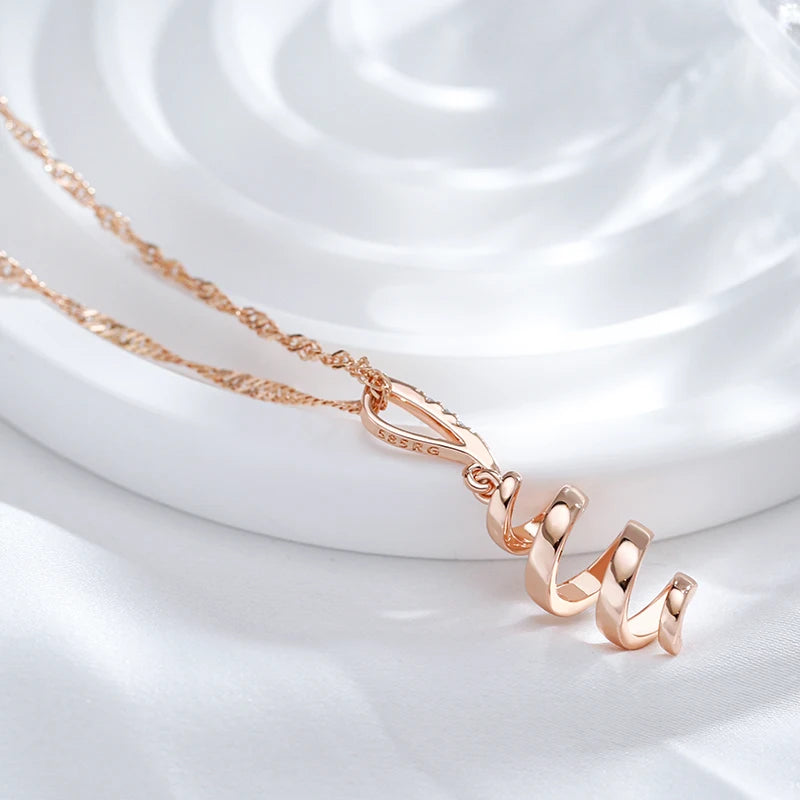Geometry Rotate Pendant Necklace for Women Natural Zircon Accessories Trend Daily Jewelry