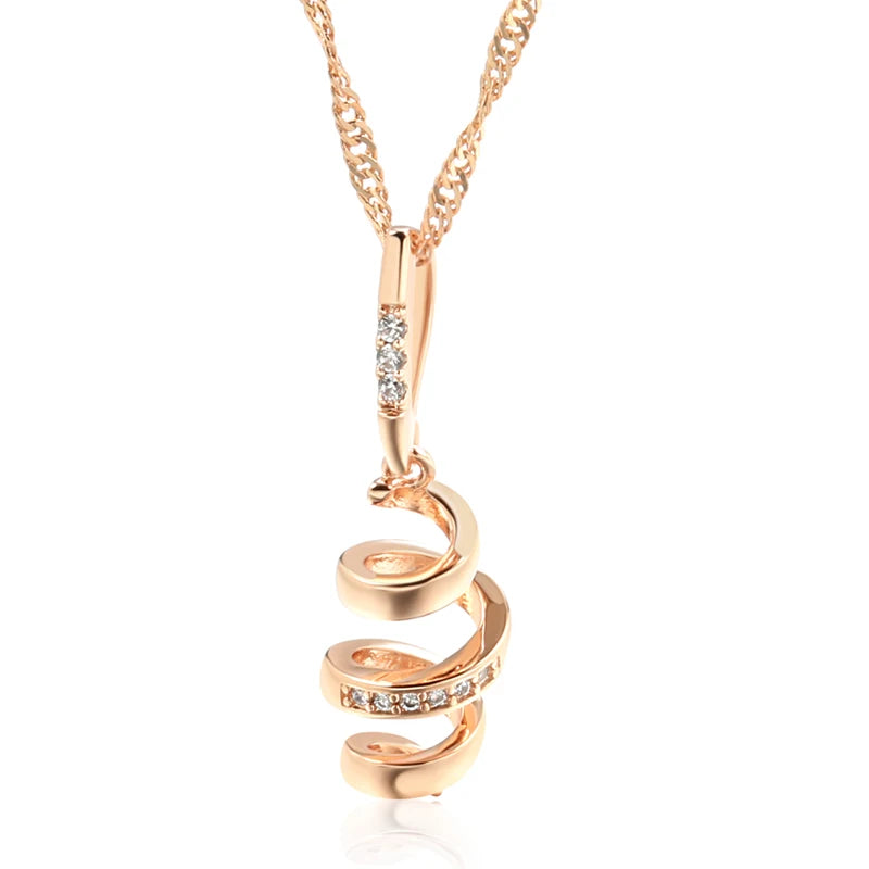 Geometry Rotate Pendant Necklace for Women Natural Zircon Accessories Trend Daily Jewelry